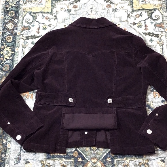 🍇VTG L.A.BLUES 90s Burgundy Corduroy Unique Design Riveted Metal Buttons - Picture 6 of 9